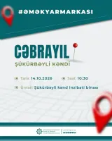 Cəbrayılın Şükürbəyli kəndində əmək yarmarkası olacaq