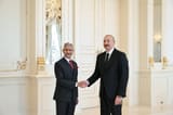 İlham Əliyev Hindistanın xarici işlər nazirini qəbul edib