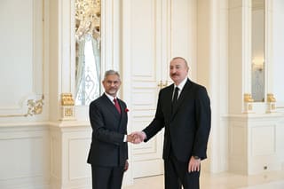 İlham Əliyev Hindistanın xarici işlər nazirini qəbul edib