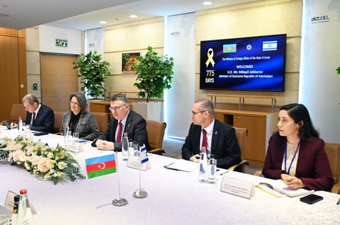 Azərbaycan və İsrail arasında iqtisadi tərəfdaşlığın genişləndirilməsi müzakirə olunub