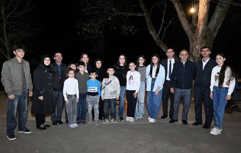 Leyla Əliyeva və Arzu Əliyeva Astarada Pəncəli Teymurovun ailəsini ziyarət ediblər