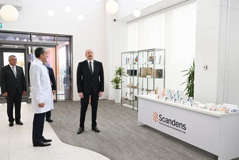  İlham Əliyev dərman preparatları istehsalı müəssisəsinin açılışında iştirak edib
