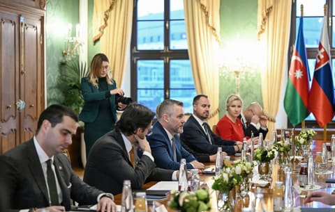 İlham Əliyevin Slovakiya Prezidenti ilə geniş tərkibdə görüşü olub - YENİLƏNİB