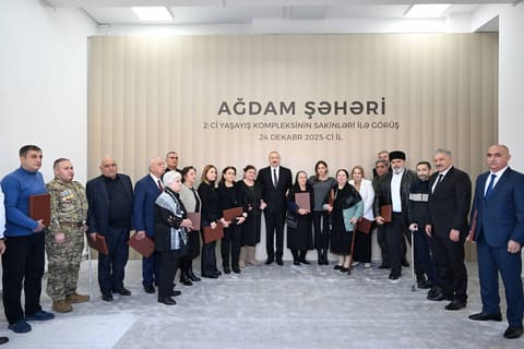 İlham Əliyev Ağdamda 2-ci yaşayış kompleksinin açılışında iştirak edib - YENİLƏNİB
