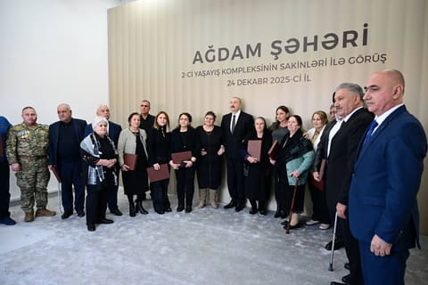 İlham Əliyev Ağdamda 2-ci yaşayış kompleksinin açılışında iştirak edib - YENİLƏNİB