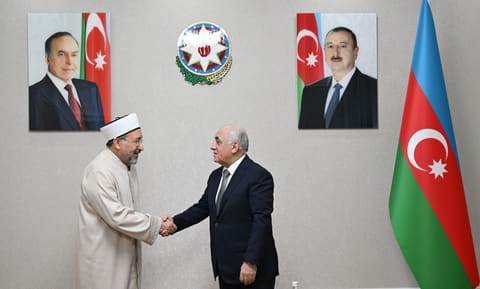 Əli Əsədov Türkiyə Diyanət İşləri İdarəsinin sədri ilə görüşüb