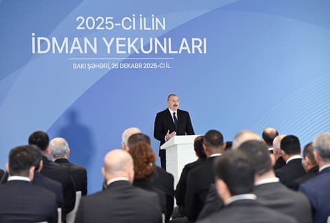 İlham Əliyev 2025-ci ilin idman yekunlarına həsr olunan mərasimdə iştirak edib - YENİLƏNİB