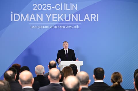 İlham Əliyev 2025-ci ilin idman yekunlarına həsr olunan mərasimdə iştirak edib - YENİLƏNİB