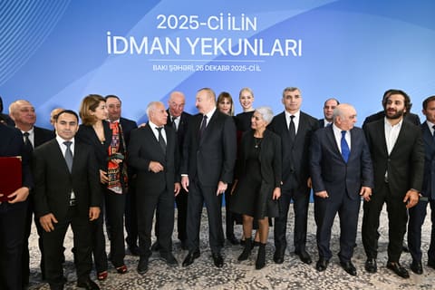 İlham Əliyev 2025-ci ilin idman yekunlarına həsr olunan mərasimdə iştirak edib - YENİLƏNİB