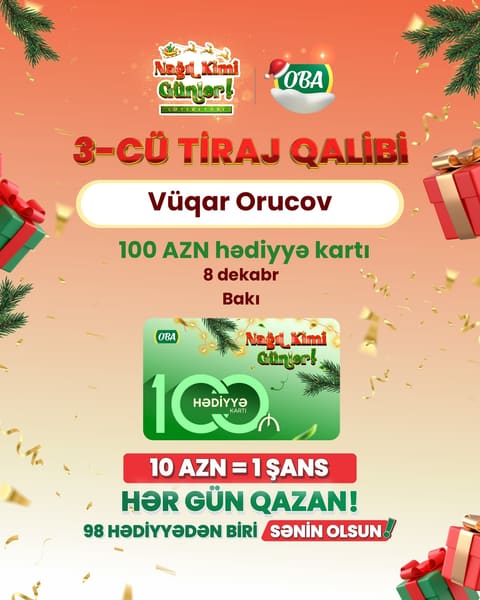 “OBA”nın keçirdiyi “Nağıl kimi günlər” lotereyasının növbəti qalibləri seçildi – FOTOLAR 
