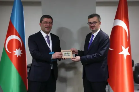 Əhməd İsmayılov Burhanettin Duran ilə görüşüb - Foto