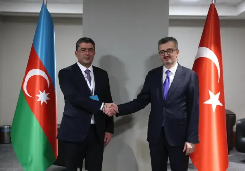 Əhməd İsmayılov Burhanettin Duran ilə görüşüb - Foto