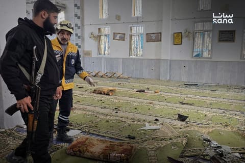Suriyada məsciddə partlayış baş verib, ölənlər var - FOTO- YENİLƏNİB