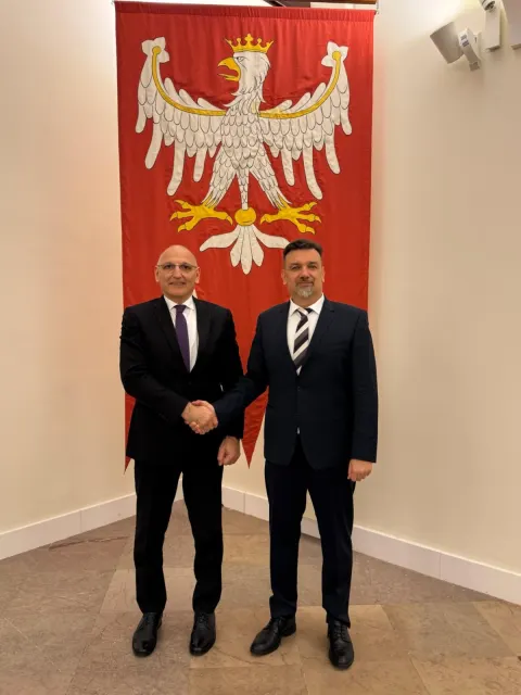 Elçin Əmirbəyov Polşaya işgüzar səfər edib - Fotolar