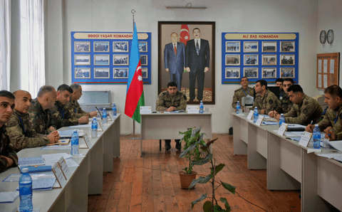 Mülki müdafiə qoşunlarının hərbi hissələri ilə birgə qərargah məşqi keçirilib - Foto