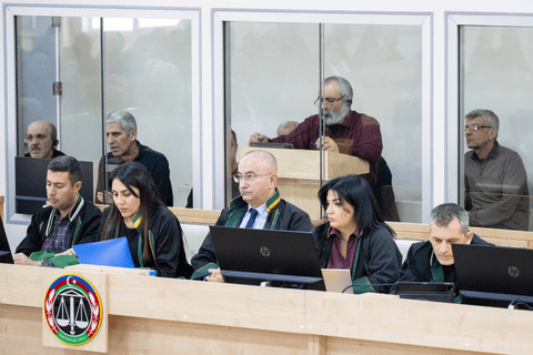 Ermənistan vətəndaşlarının məhkəməsi son söz çıxışları ilə davam etdirilib - Fotolar
