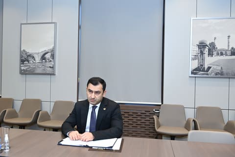 Ceyhun Bayramov Ərgüc Kələntərli ilə görüşüb - Fotolar