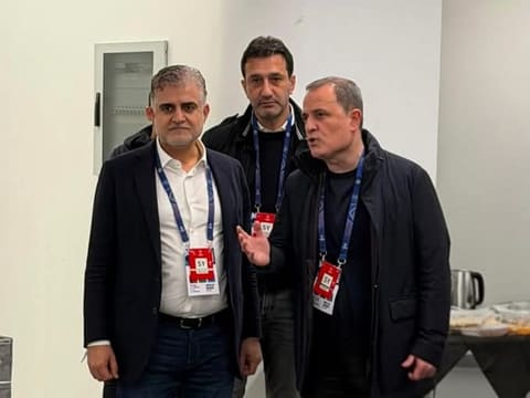 Ceyhun Bayramov “Napoli”–“Qarabağ” oyununu stadiondan izləyib