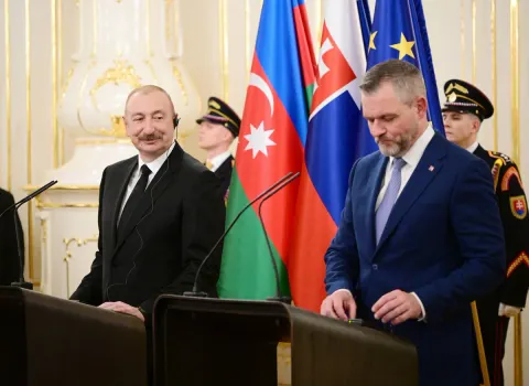 Azərbaycan və Slovakiya prezidentləri mətbuata bəyanatlarla çıxış ediblər - YENİLƏNİB