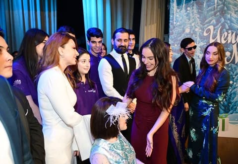 Leyla Əliyeva və Alena Əliyeva DOST İnklüziv İnkişaf və Yaradıcılıq Mərkəzini ziyarət ediblər