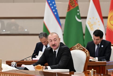 İlham Əliyev Mərkəzi Asiya Dövlət Başçılarının 7-ci Məşvərət Görüşünün iclasında çıxış edib - YENİLƏNİB
