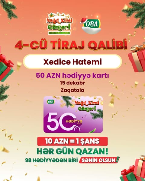 Goranboy sakini “OBA”dan 13 AZN-lik bazarlıq etdi, İPhone 17 pro qazandı 