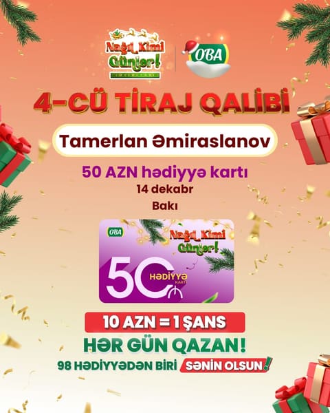 Goranboy sakini “OBA”dan 13 AZN-lik bazarlıq etdi, İPhone 17 pro qazandı 