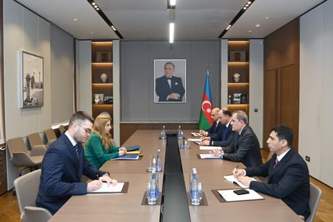 Ceyhun Bayramov Yunanıstanın yeni səfiri ilə görüşüb