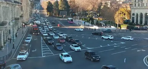 Bir sıra yollarda nəqliyyatın sıxlığı yaranıb - FOTOLAR - YENİLƏNİB 4