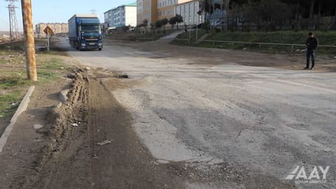 Masazır qəsəbəsində 2 km uzunluğa malik yol əsaslı şəkildə təmir olunur