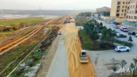 Masazır qəsəbəsində 2 km uzunluğa malik yol əsaslı şəkildə təmir olunur
