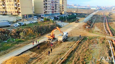 Masazır qəsəbəsində 2 km uzunluğa malik yol əsaslı şəkildə təmir olunur