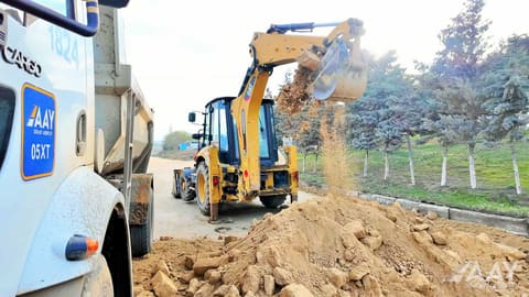 Masazır qəsəbəsində 2 km uzunluğa malik yol əsaslı şəkildə təmir olunur