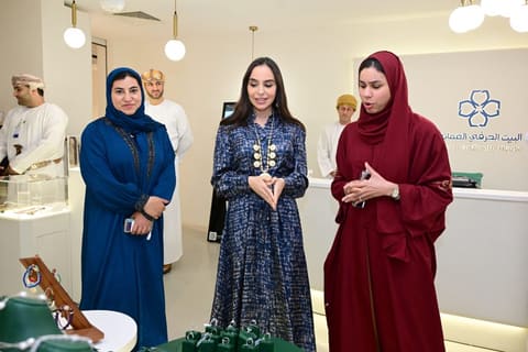 Leyla Əliyeva Maskatda Omanın Kiçik və Orta Müəssisələrin İnkişafı Qurumunun sədri ilə görüşüb