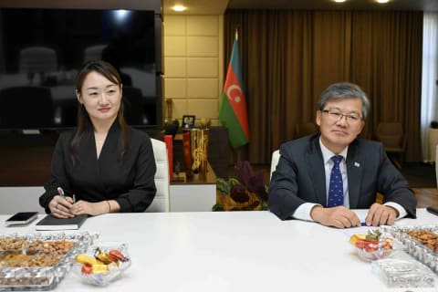 Koreyanın ölkəmizdəki fövqəladə və səlahiyyətli səfiri ilə görüş keçirilib
