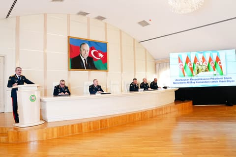 DSX-də 2025-ci ilin xidməti-döyüş fəaliyyətinin yekunlarına dair hesabat müşavirəsi keçirilib