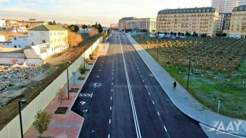 Bakının Süleyman Vəzirov küçəsinin bir hissəsində yenidənqurma işləri başa çatdırılıb