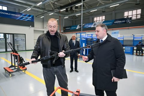 Prezident Tərtər elektromexanika zavodunun yenidənqurmadan sonra açılışında iştirak edib - YENİLƏNİB