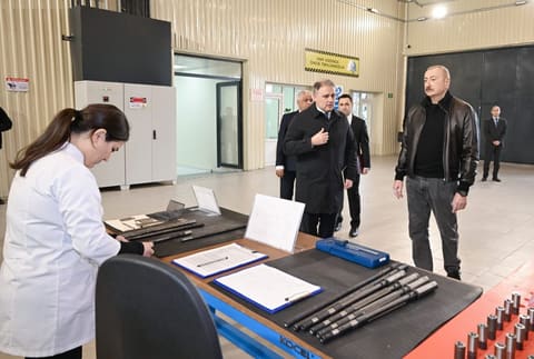 Prezident Tərtər elektromexanika zavodunun yenidənqurmadan sonra açılışında iştirak edib - YENİLƏNİB