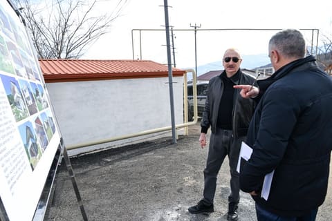 İlham Əliyev Ağdərə rayonunun Çapar kəndində görülmüş işlərlə tanış olub- YENİLƏNİB