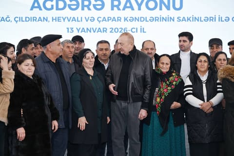 Prezident Ağdərənin Aşağı Oratağ, Çıldıran, Heyvalı və Çapar kəndlərinin sakinləri ilə görüşüb - YENİLƏNİB