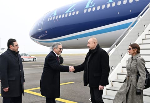 İlham Əliyev və Mehriban Əliyeva İsveçrəyə səfərə gəlib 