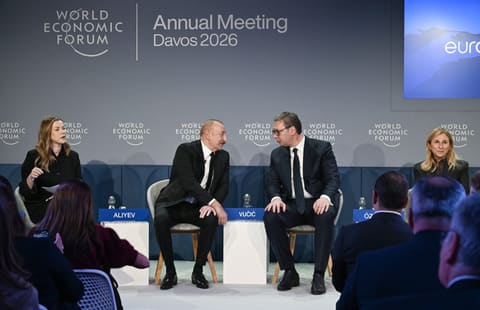 Prezident İlham Əliyev Davosda “Avrasiyanın iqtisadi özünəməxsusluğunun müəyyənləşdirilməsi” mövzusunda panel iclasında iştirak edib - YENİLƏNİB