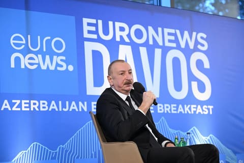 İlham Əliyev Davosda “Azərbaycan rəhbərliyi ilə səhər yeməyi” adlı tədbirdə iştirak edib