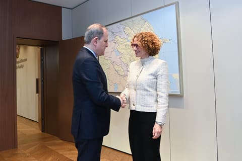 Ceyhun Bayramov NATO Baş katibinin müavini ilə görüşüb