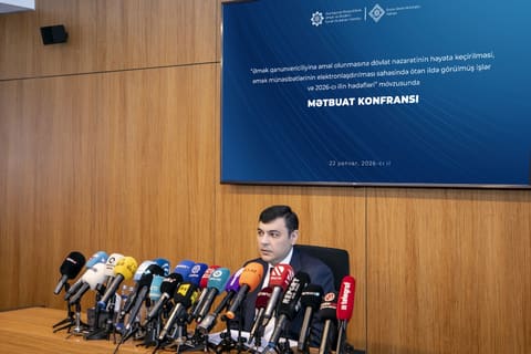 Dövlət Əmək Müfəttişliyi Xidməti mətbuat konfransı keçirib