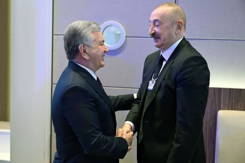Azərbaycan, Özbəkistan və Macarıstan liderləri bir arada - FOTO