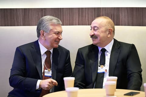 Azərbaycan, Özbəkistan və Macarıstan liderləri bir arada - FOTO