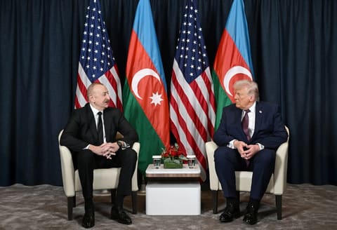 İlham Əliyevlə Donald Tramp arasında görüş keçirilib - YENİLƏNİB 2