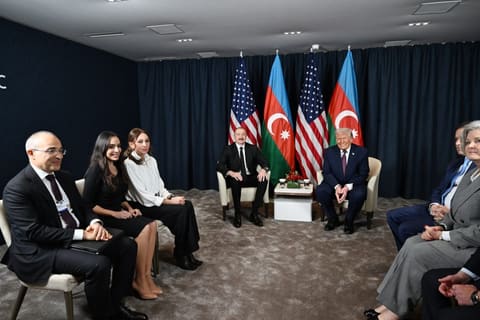 İlham Əliyevlə Donald Tramp arasında görüş keçirilib - YENİLƏNİB 2